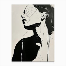 Woman'S Face, Minimalism 1 Canvas Print