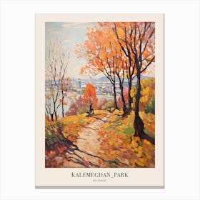 Autumn City Park Painting Kalemegdan Park Belgrade Serbia 4 Poster Canvas Print