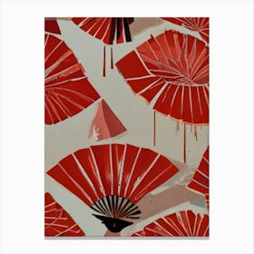 Red Fans Canvas Print