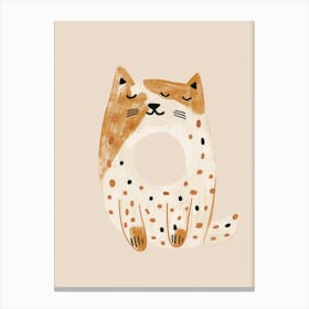 Polka Dot Cat 17 Canvas Print