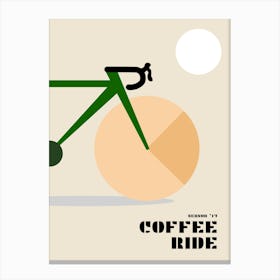 Coffee Ride I - Green Canvas Print