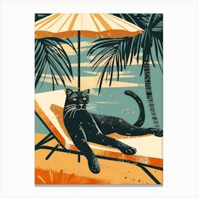 Black Panther On The Beach 1 Stampe su tela