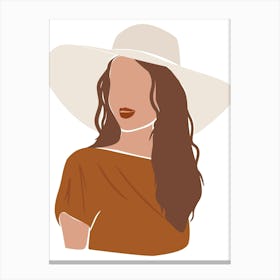 Woman In A Hat Canvas Print