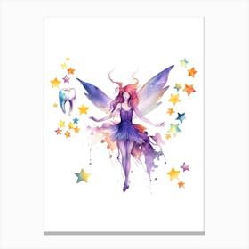 Fairy Tooth Watercolor Canvas Print