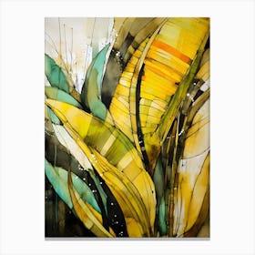 Abstract Banana Leaves Canvas Print