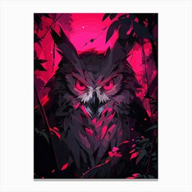 Owl In The Forest Canvas Print