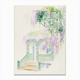 Wisteria Gazebo Canvas Print