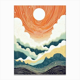 Dreamy Dimensions; Risograph Abstract Visions Canvas Print