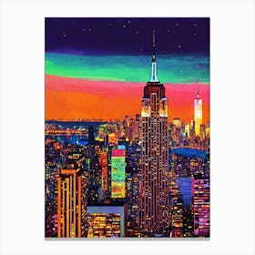 New York City At Night Canvas Print