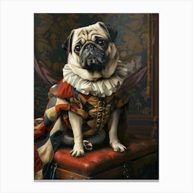 Pug In Costume Canvas Print