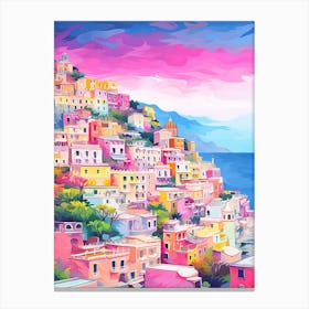 Amalfi Coast Colourful View 2 Canvas Print