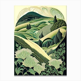 Wave Hill, Usa Vintage Botanical Canvas Print