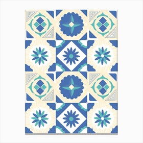 Azulejo 2 - vector tiles, Portuguese tiles Canvas Print