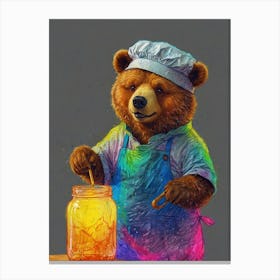 Bear In A Jar Canvas Print