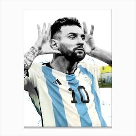 Lionel Messi Street Art 1 Canvas Print