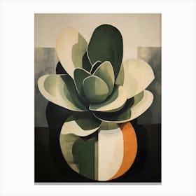 Modern Abstract Cactus Painting Acanthocalycium Cactus 5 Canvas Print