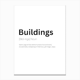 Buildings Definition Meaning Canvas Print