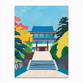 Nijo Castle Kyoto 6 Colourful Illustration Canvas Print
