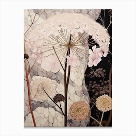 Flower Illustration Queen Annes Lace 4 Canvas Print