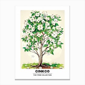Ginkgo Tree Storybook Illustration 1 Poster Canvas Print