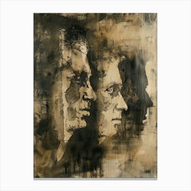 Portrait Of Two Men Canvas Print