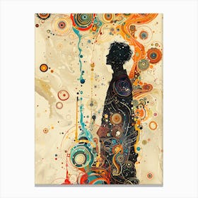 Whimsical Asian Man In Deep 6 Canvas Print