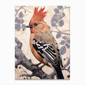Art Nouveau Birds Poster Hoopoe 1 Canvas Print