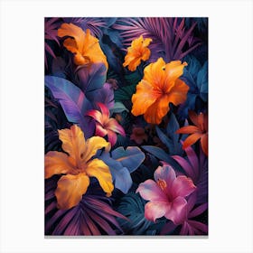 Tropical Jungle Wallpaper Canvas Print