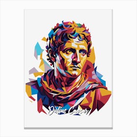 Julius Caesar 01 Portrait WPAP Pop Art Canvas Print