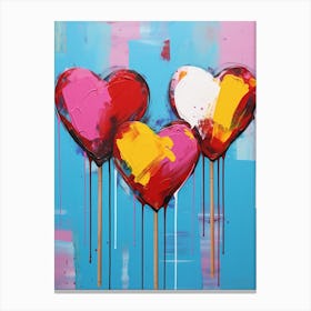 Heart Paint Drop Pop Art Canvas Print