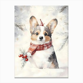 Corgi Christmas Canvas Print