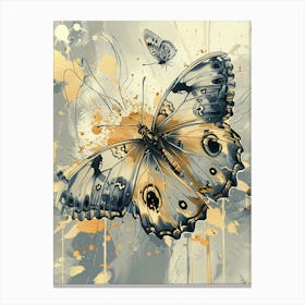 Butterfly Precisionist Illustration 1 Canvas Print