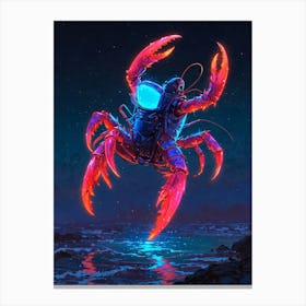 Crab In Space 3 Canvas Print