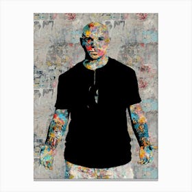 Pitbull Rapper Abstract Canvas Print