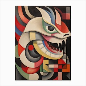 Dragon Abstract Pop Art 7 Canvas Print