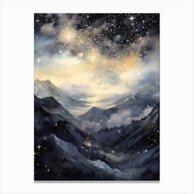 Winter Night Scape 2 Canvas Print