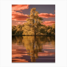 Sunset Over Lake 2 Canvas Print