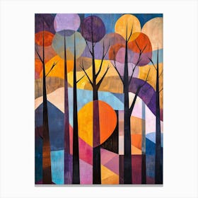 Trees At Sunset Canvas Print