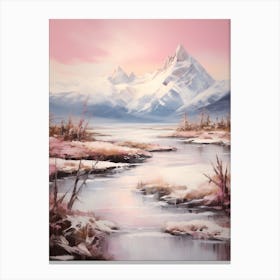 Dreamy Winter Painting Patagonia Argentina 2 Canvas Print