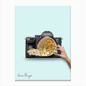 L'appareil photo distributeur de pop-corns Canvas Print