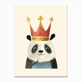 Little Panda 2 Wearing A Crown Canvas Print