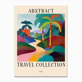 Abstract Travel Collection Poster Haiti Canvas Print