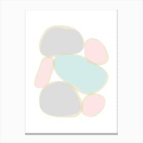 Pastel Stones Two Canvas Print