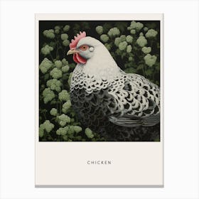 Ohara Koson Inspired Bird Painting Chicken 3 Poster Canvas Print