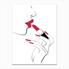 Red Lips 1 Canvas Print