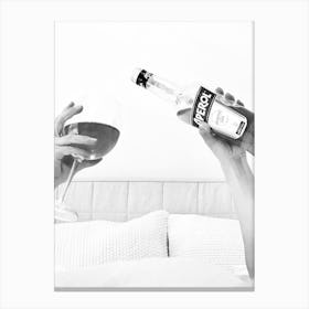 Drinks in Bed B&W_2662372 Canvas Print