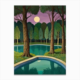 William Morris Moonlight In The Woods 27 Canvas Print