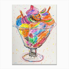 Jelly Trifle Children S Scribble Style 1 Canvas Print