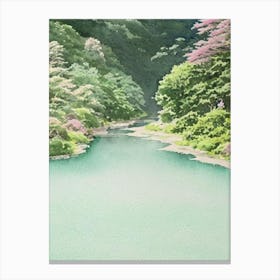 Fuji Hakone Izu National Park Japan Water Colour Poster Canvas Print