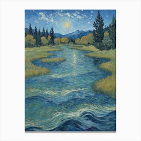 Moonlight River Canvas Print